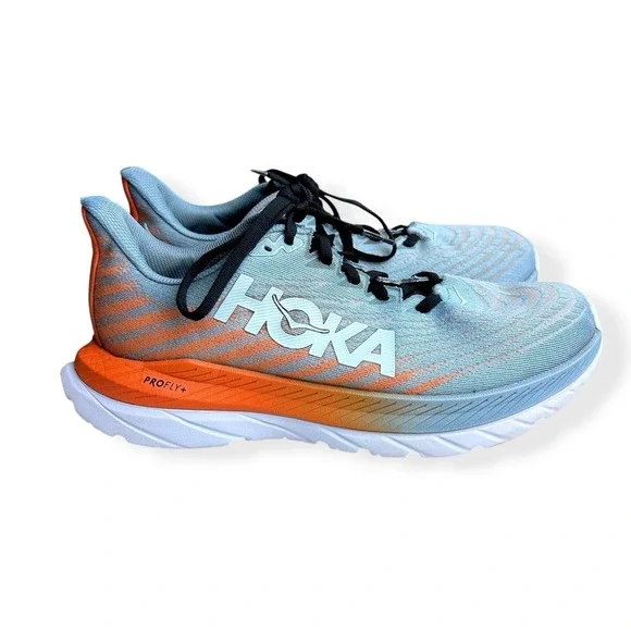 Hoka One One Shoes Mach 5 Men's 8D Blue Running Mountain Spring 1127893 MSPBL - Picture 1 of 14